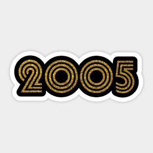 2005 Birth Year Glitter Effect Sticker